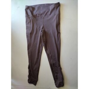 Under Armour Womens Medium Mauve Workout‎ crop Leggings Pockets Athletic Gym